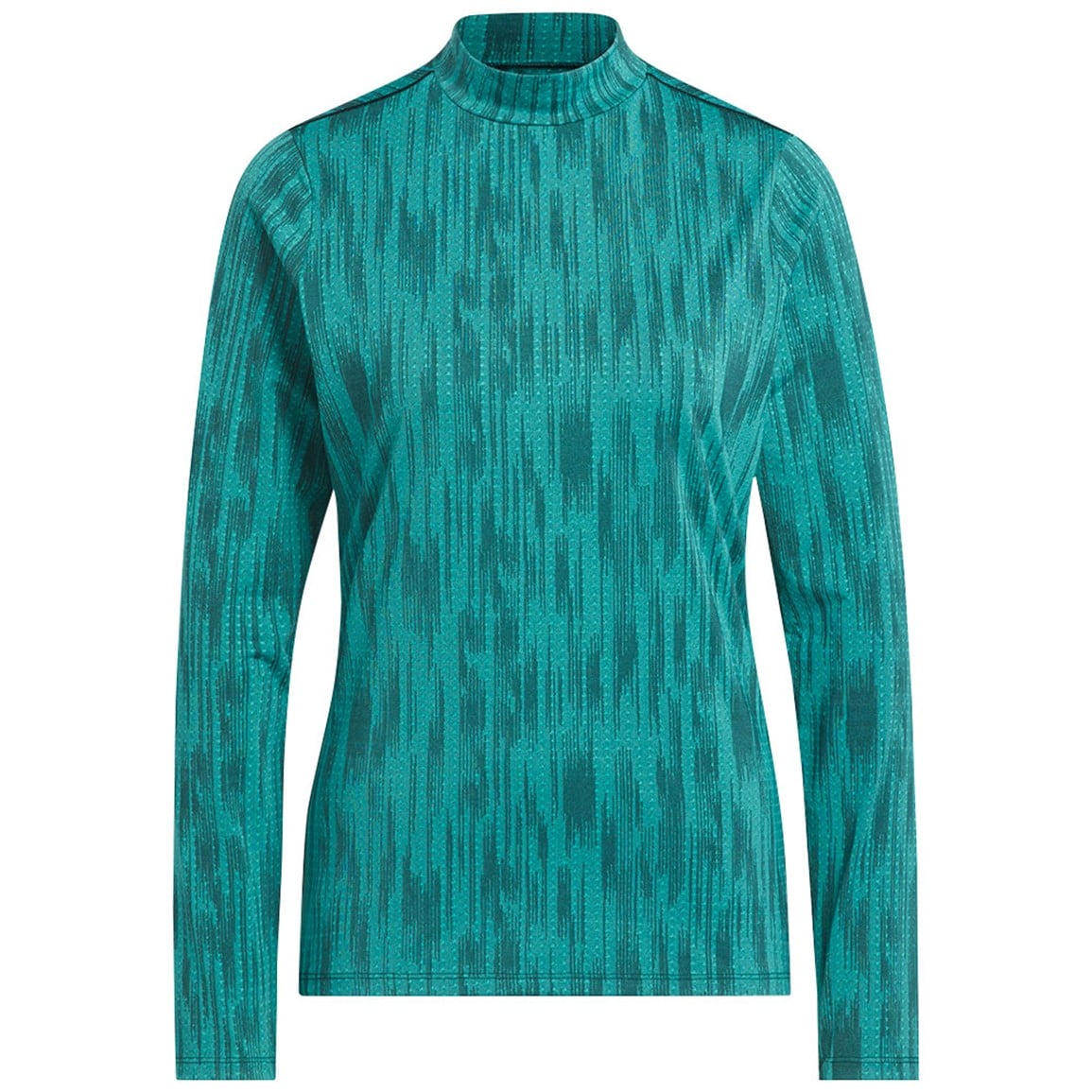 adidas Women's Jacquard Long Sleeve Mock Golf Top