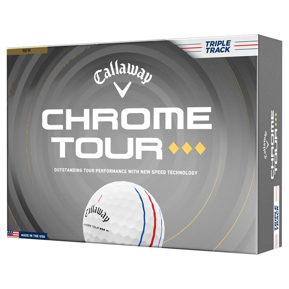 Callaway 2026 Chrome Tour Triple Diamond Triple Track Personalize/Logo Golf Ball