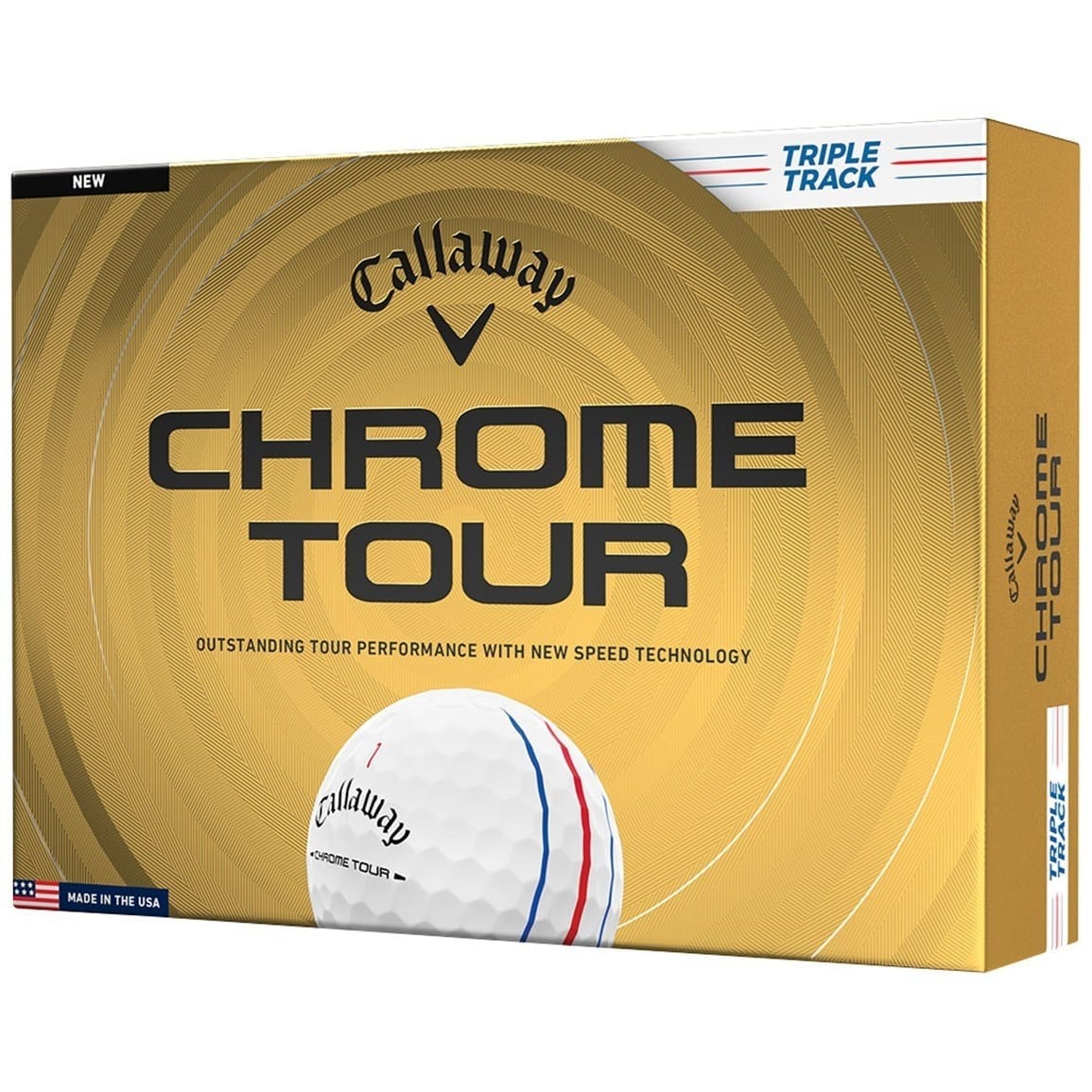 Callaway 2026 Chrome Tour Triple Track Personalized/Logo White Golf Ball