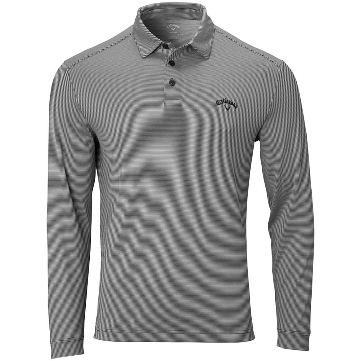 Callaway Men's Fine Line Stripe Long Sleeve Golf Polo
