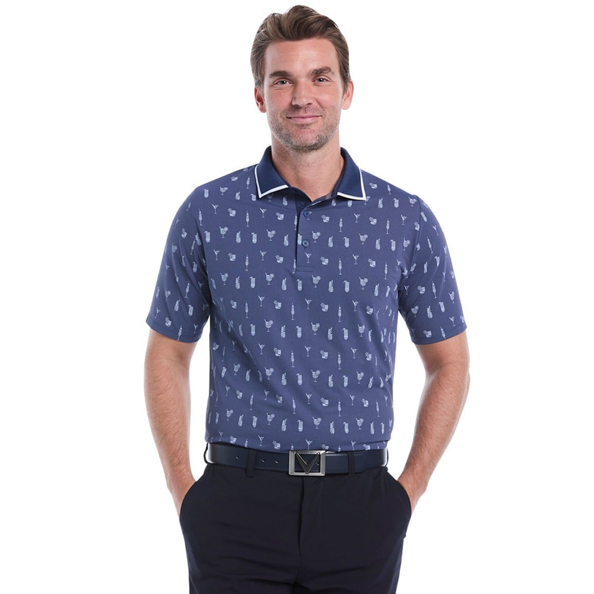 Callaway Men's Geo Cocktail Golf Polo