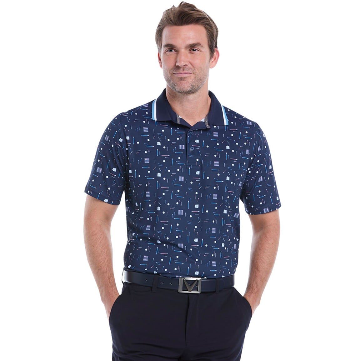 Callaway Men's Golf Collection Print Golf Polo