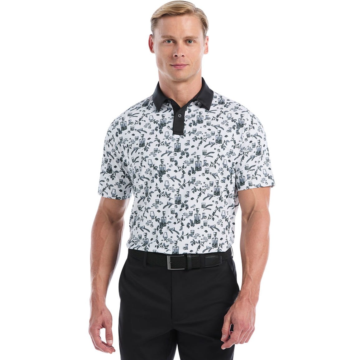 Callaway Men's Whiskey Toile Print Golf Polo