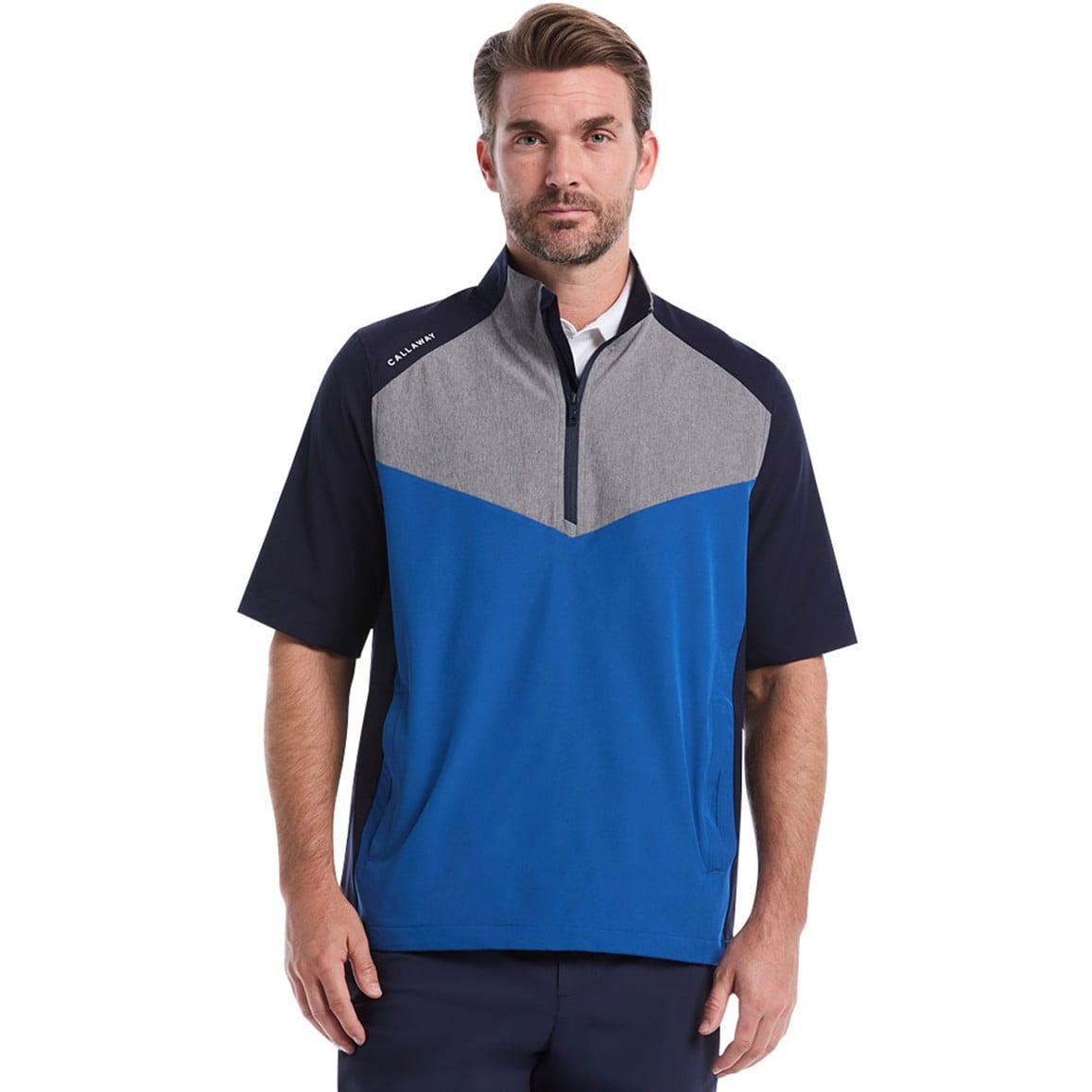 Callaway Men's Wind & Water Short Sleeve 1/4 Zip Golf Rain Pullover