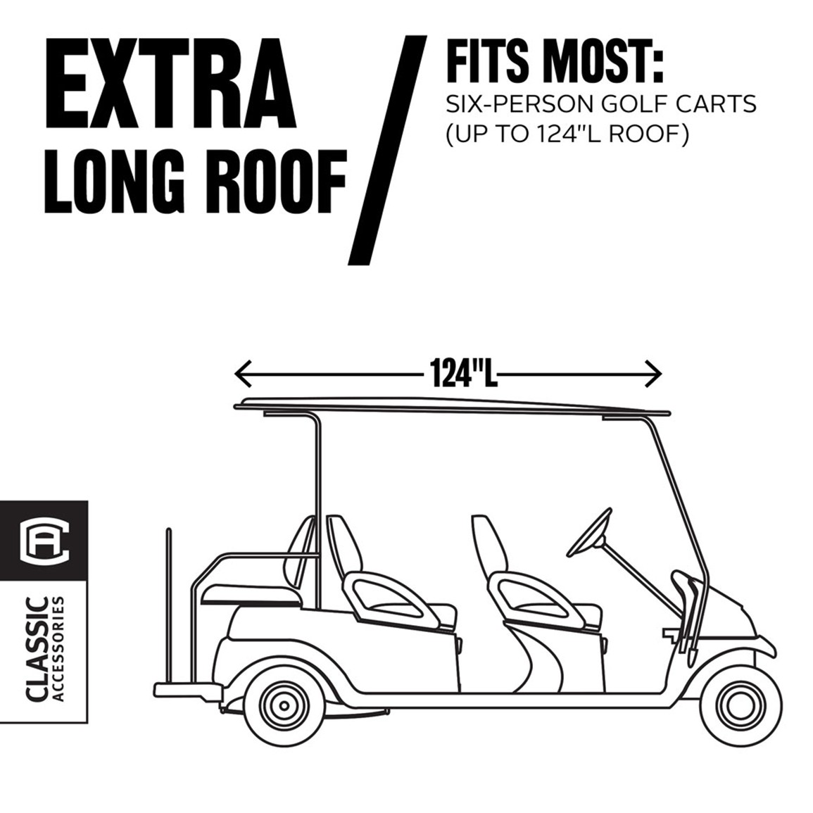 Classic Accessories Fairway Golf Cart Quick-Fit Cover