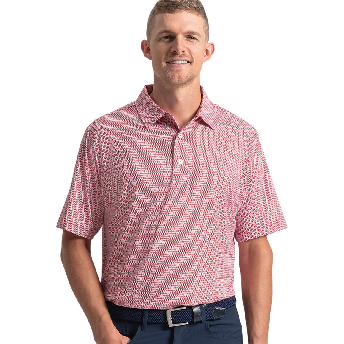FootJoy Men's Stellar Print Lisle Golf Polo