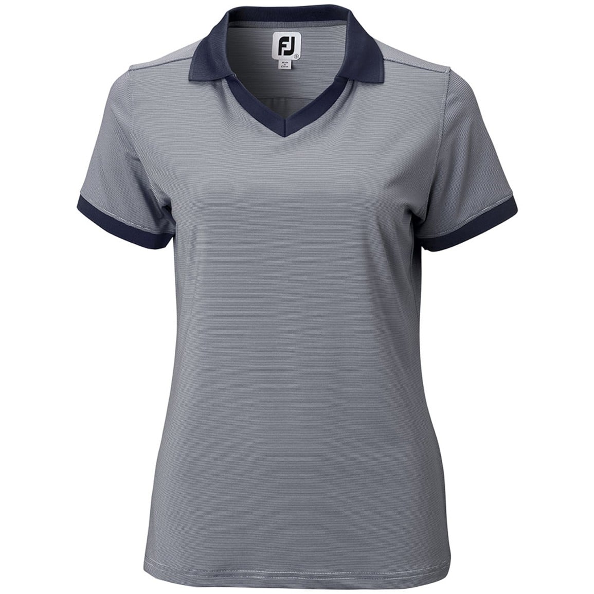 FootJoy Women's Mini Stripe Open Collar Golf Polo - Previous Season Style