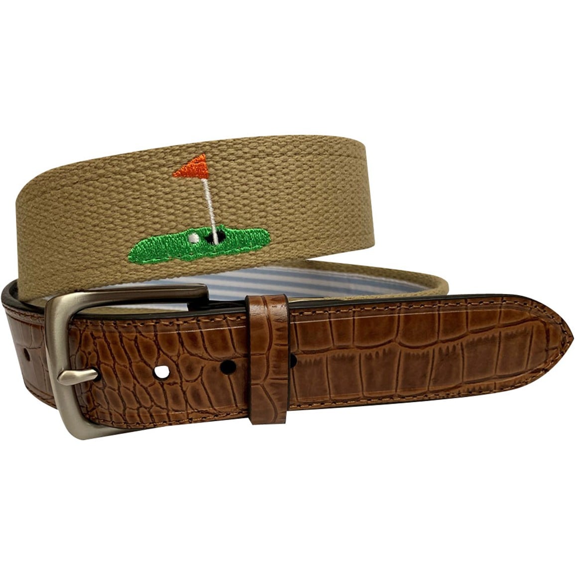 Greg Norman Men's Flag Golf Web Belt