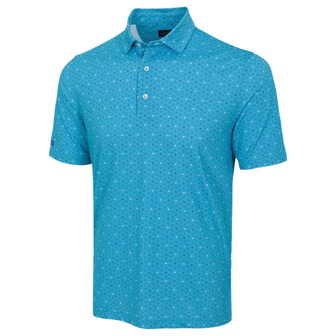 Greg Norman Men's ML75 Geo Aquatic Echo Golf Polo