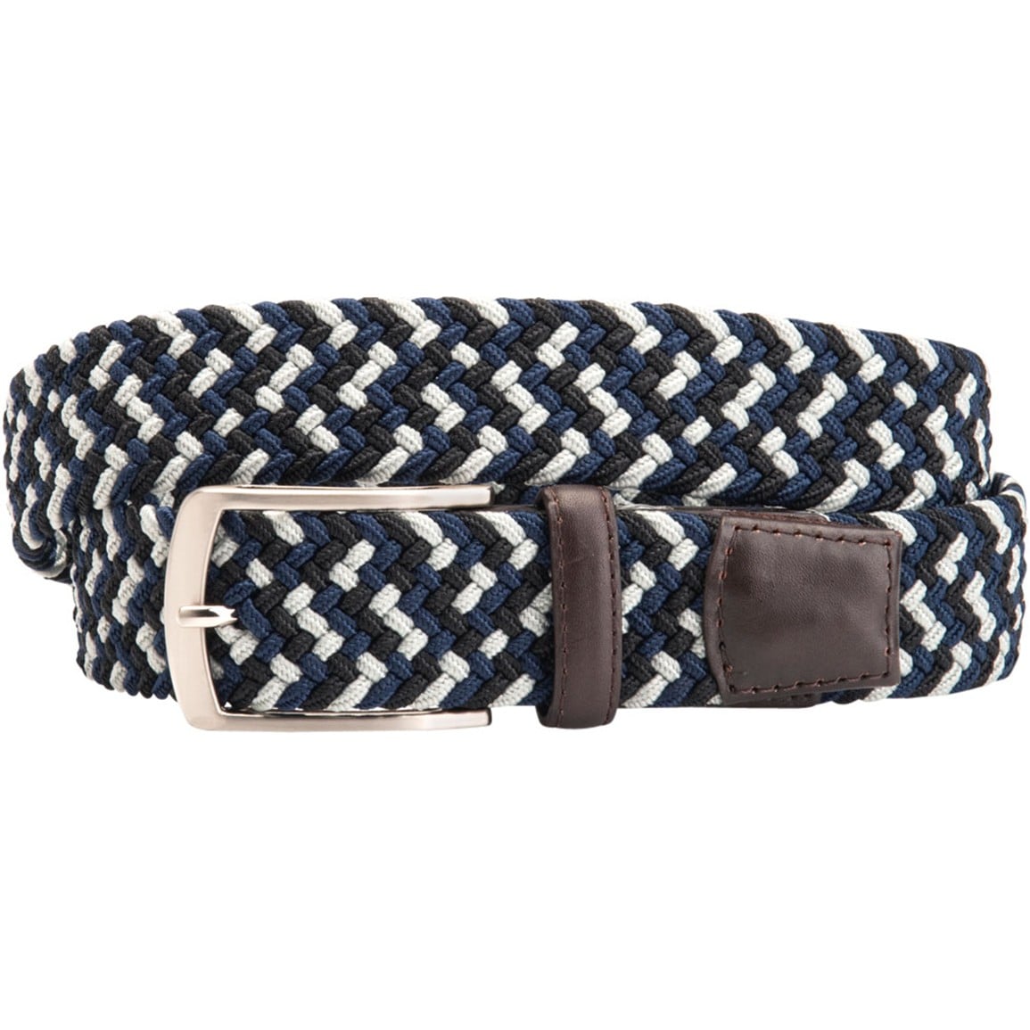 Greg Norman Men's Multi Color Braided Stretch Golf Belt