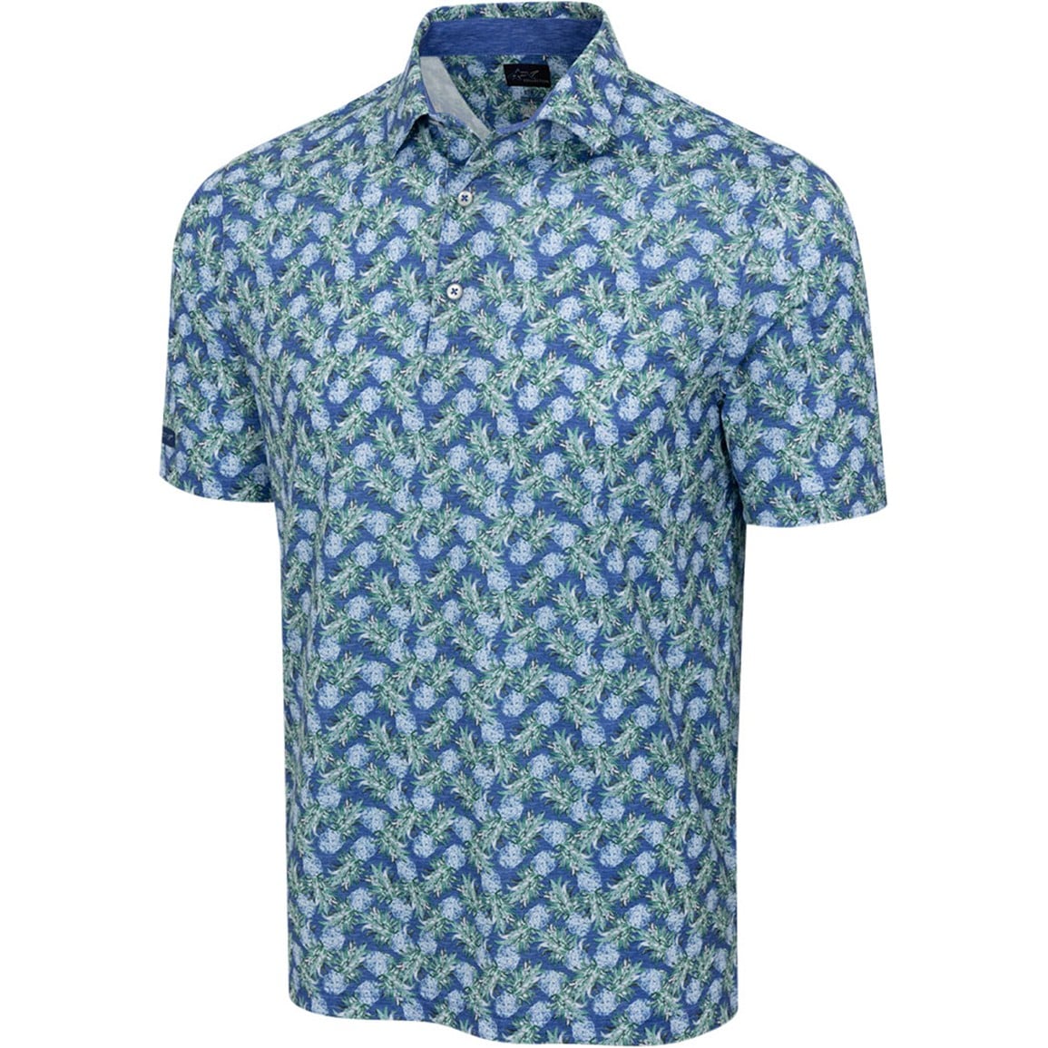Greg Norman Men's Pina Print Golf Polo