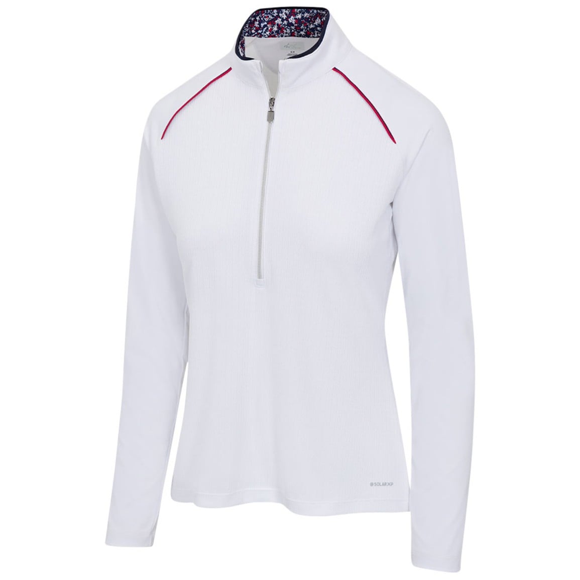 Greg Norman Women's Cable Jacquard 1/4 Zip Golf Pullover