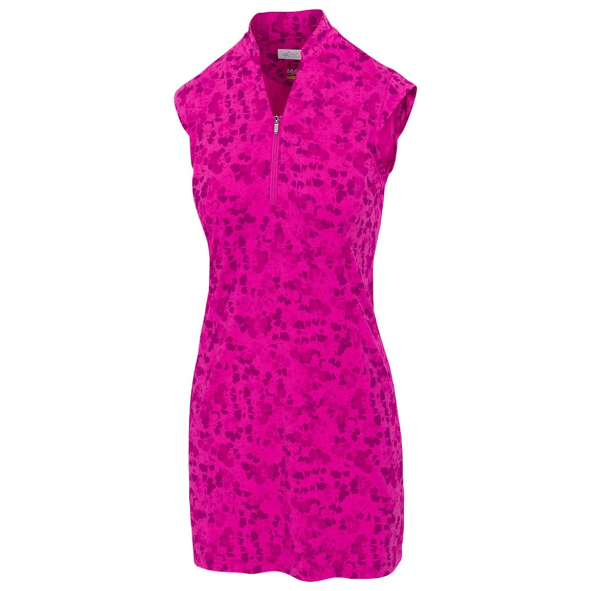 Greg Norman Women's Petal Impression Sleeveless Zip Golf Dress