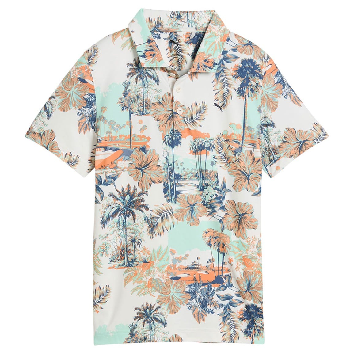 PUMA Junior Cloudspun Palm Golf Polo