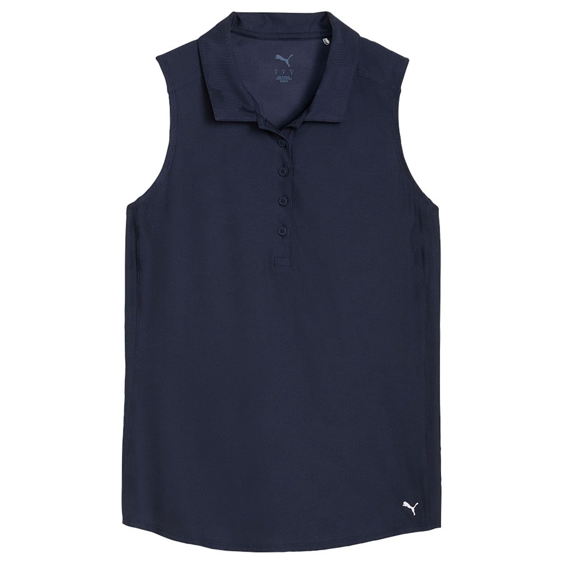 PUMA Women's Check Jacquard Sleeveless Golf Polo