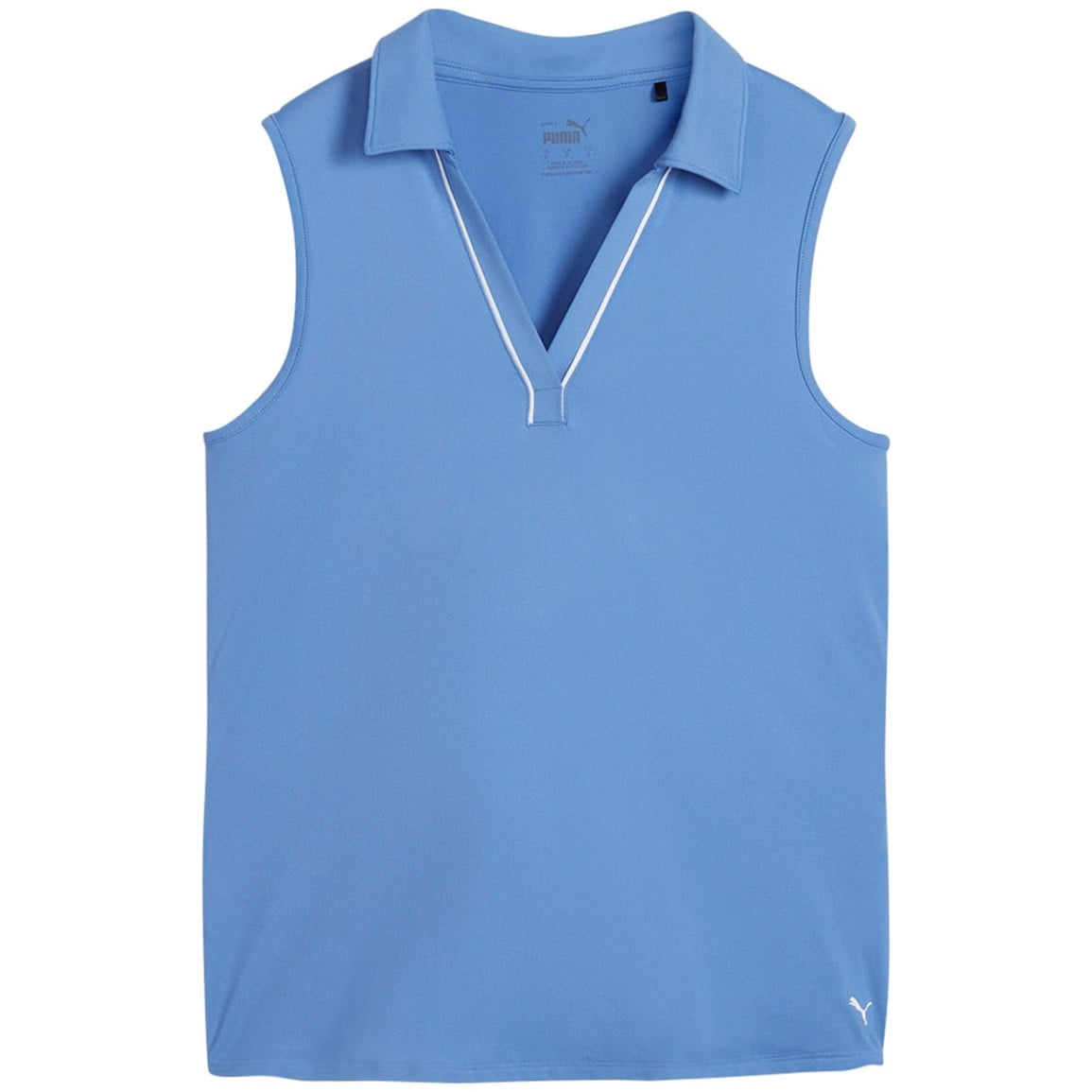 PUMA Women's Cloudspun Piped Sleeveless Golf Polo