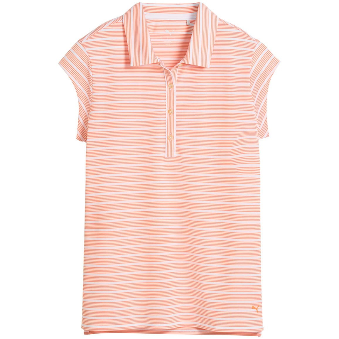 PUMA Women's Pique YD Stripe Cap Sleeve Golf Polo