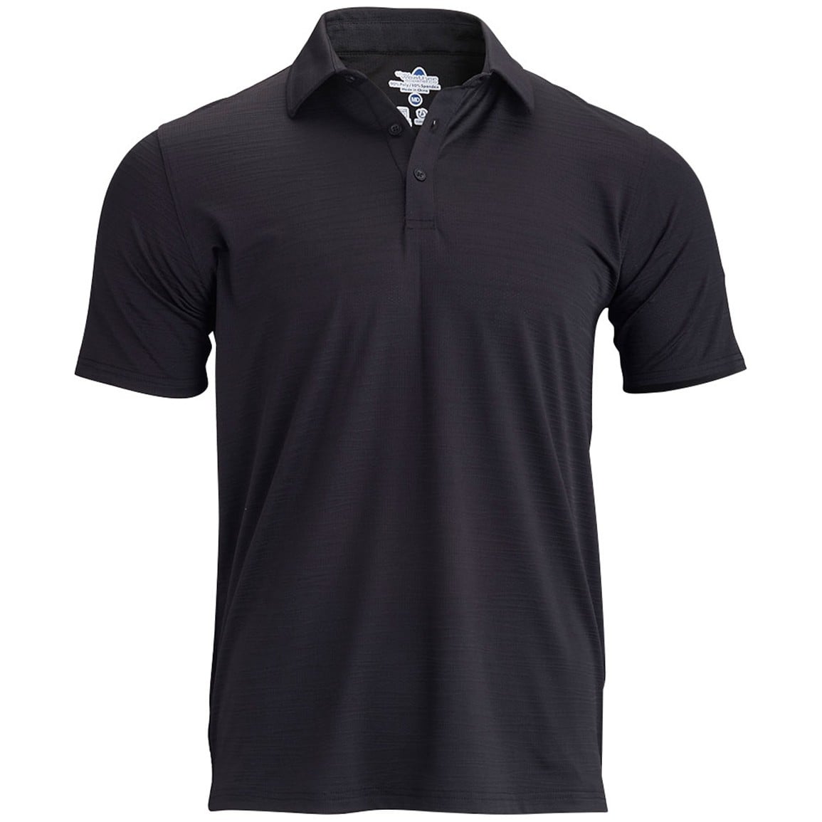 The Weather Co Men's Solid Jacquard Performance Golf Polo