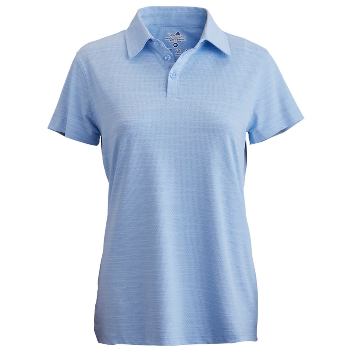The Weather Co Women's Solid Jacquard Performance Golf Polo